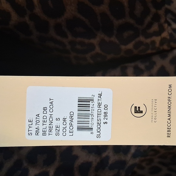 NWT Rebecca Minkoff Leopard Trench Coat Size Small - Picture 5 of 8